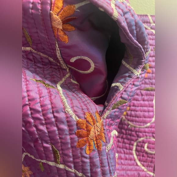 Vintage Handmade Women’s Reversible Purple & Black Jacket Hand Crafted - XL - Picture 7 of 10